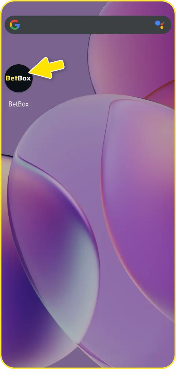 Abrí la aplicación e iniciá sesión con tus credenciales de usuario en BetBox Argentina.
