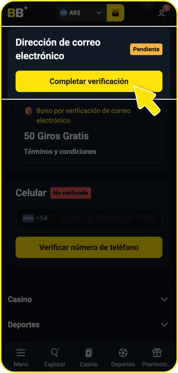 Subí tu documentación oficial para validar tu identidad y asegurar tus fondos en BetBox Argentina.