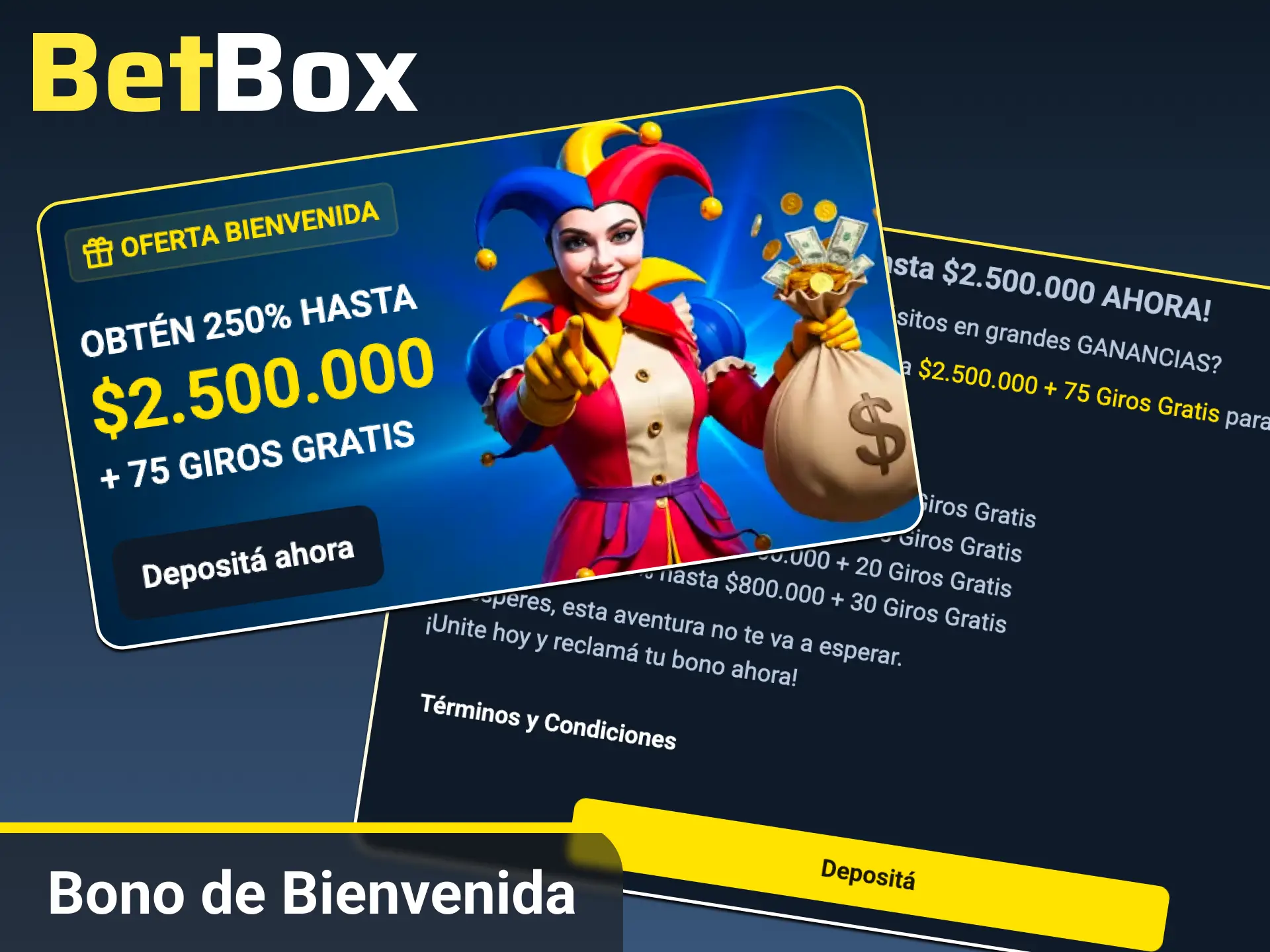 Solicitá tu bono de bienvenida para multiplicar tu saldo inicial en casino y deportes en BetBox Argentina.